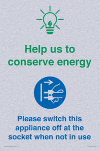 Help us to conserve energy - Unplug the kettle when finished